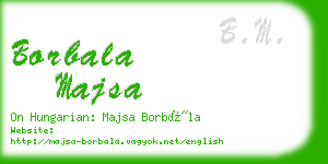 borbala majsa business card